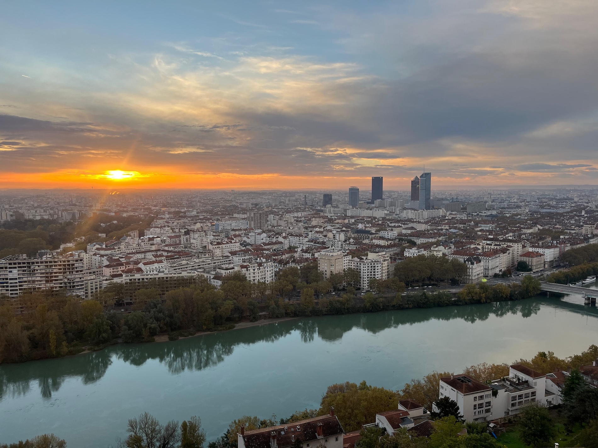 Prachtig uitzicht over Lyon