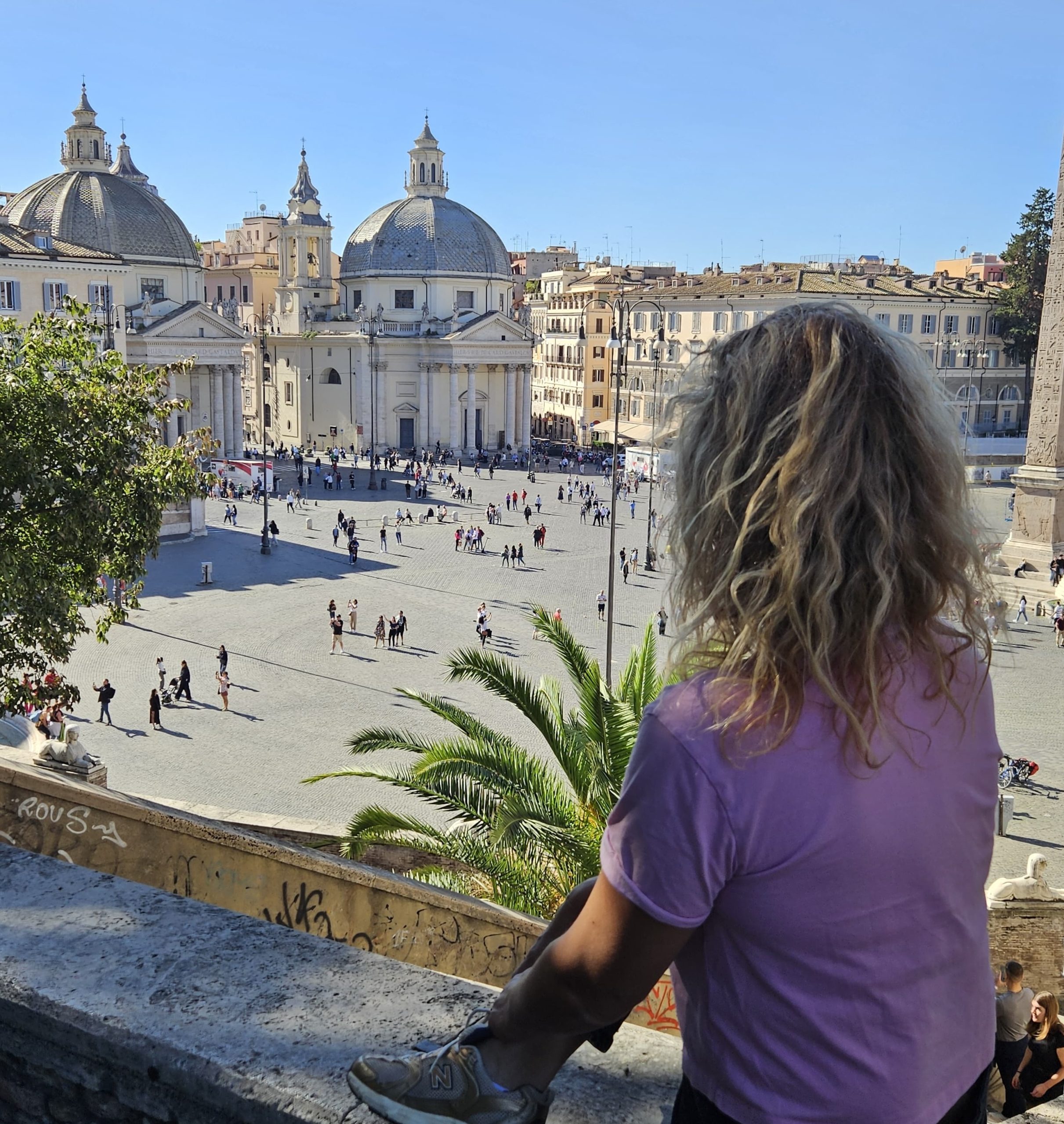 Ook het uitzicht op het Piazza del popolo van bovenaf is indrukwekkend.