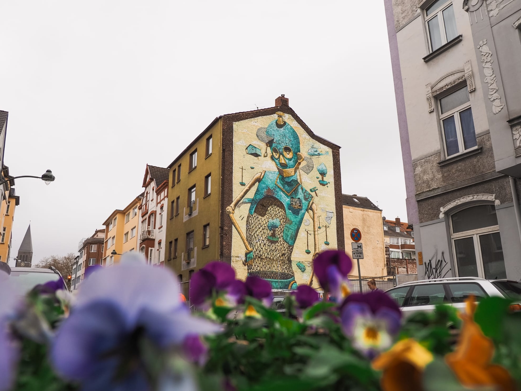 Düsseldorf barst van de street art: groot en klein