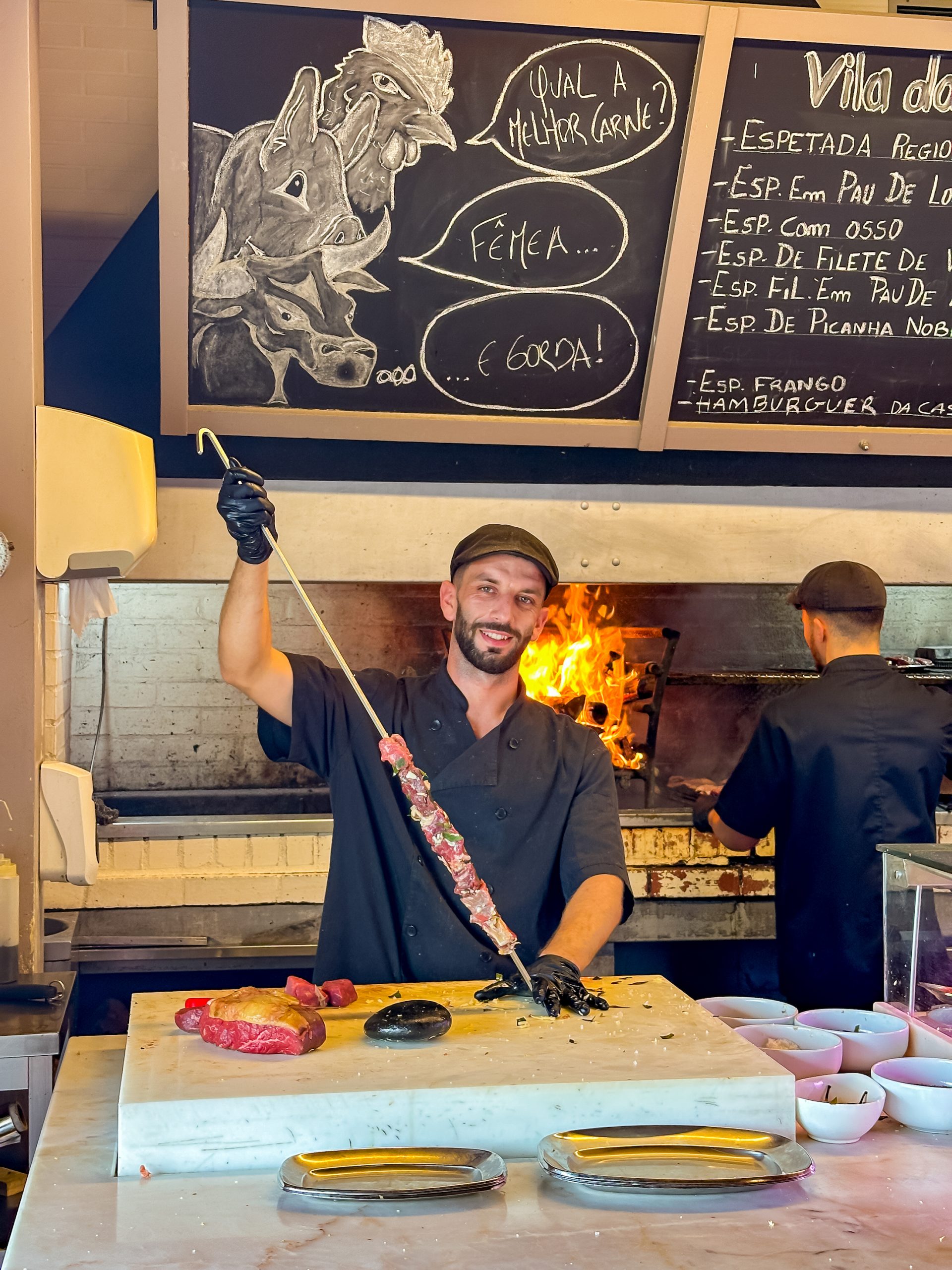 In Vila da Carne kun je in de keuken zien hoe je diner vers voor je wordt bereid