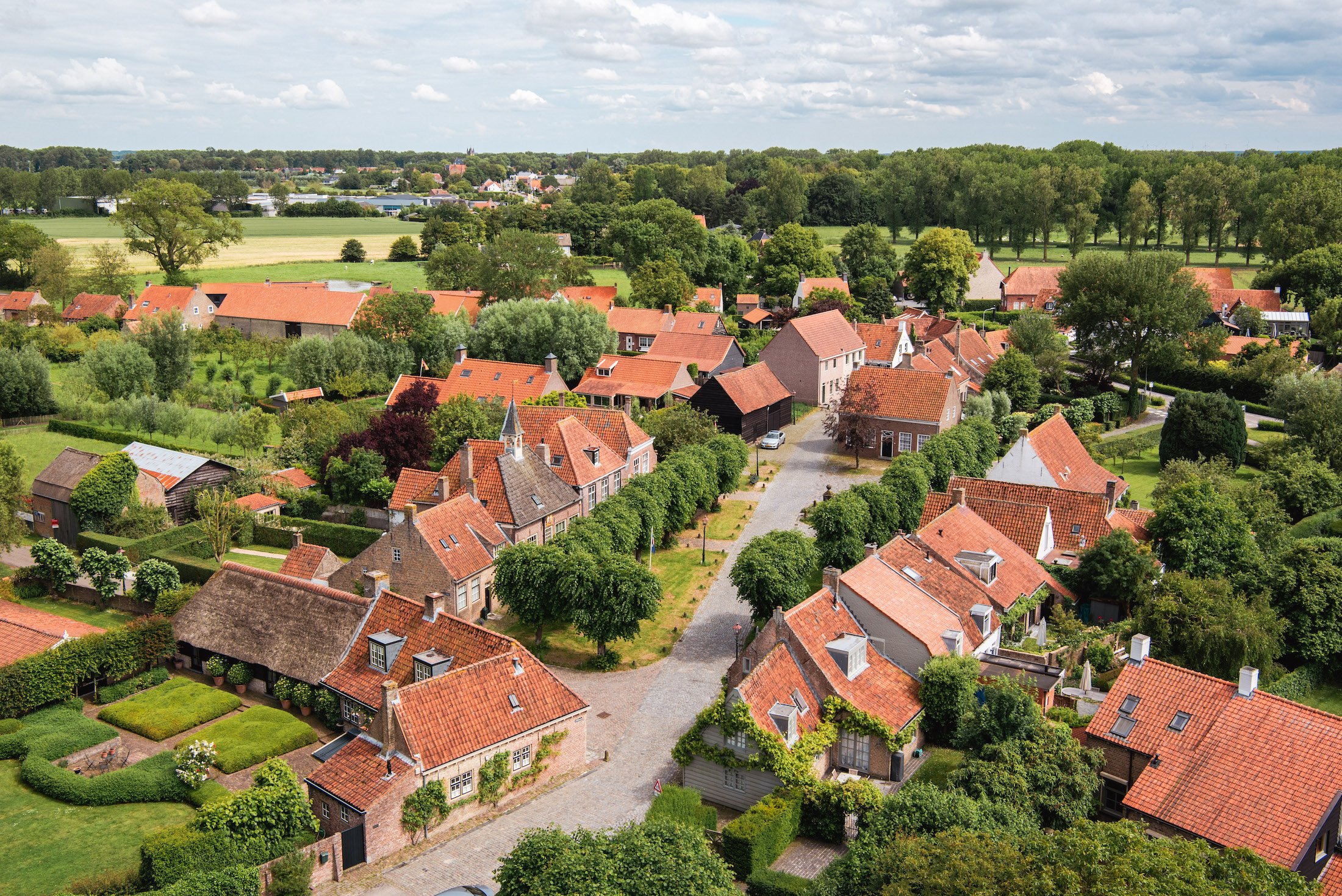 Sint Anna ter Muiden van bovenaf