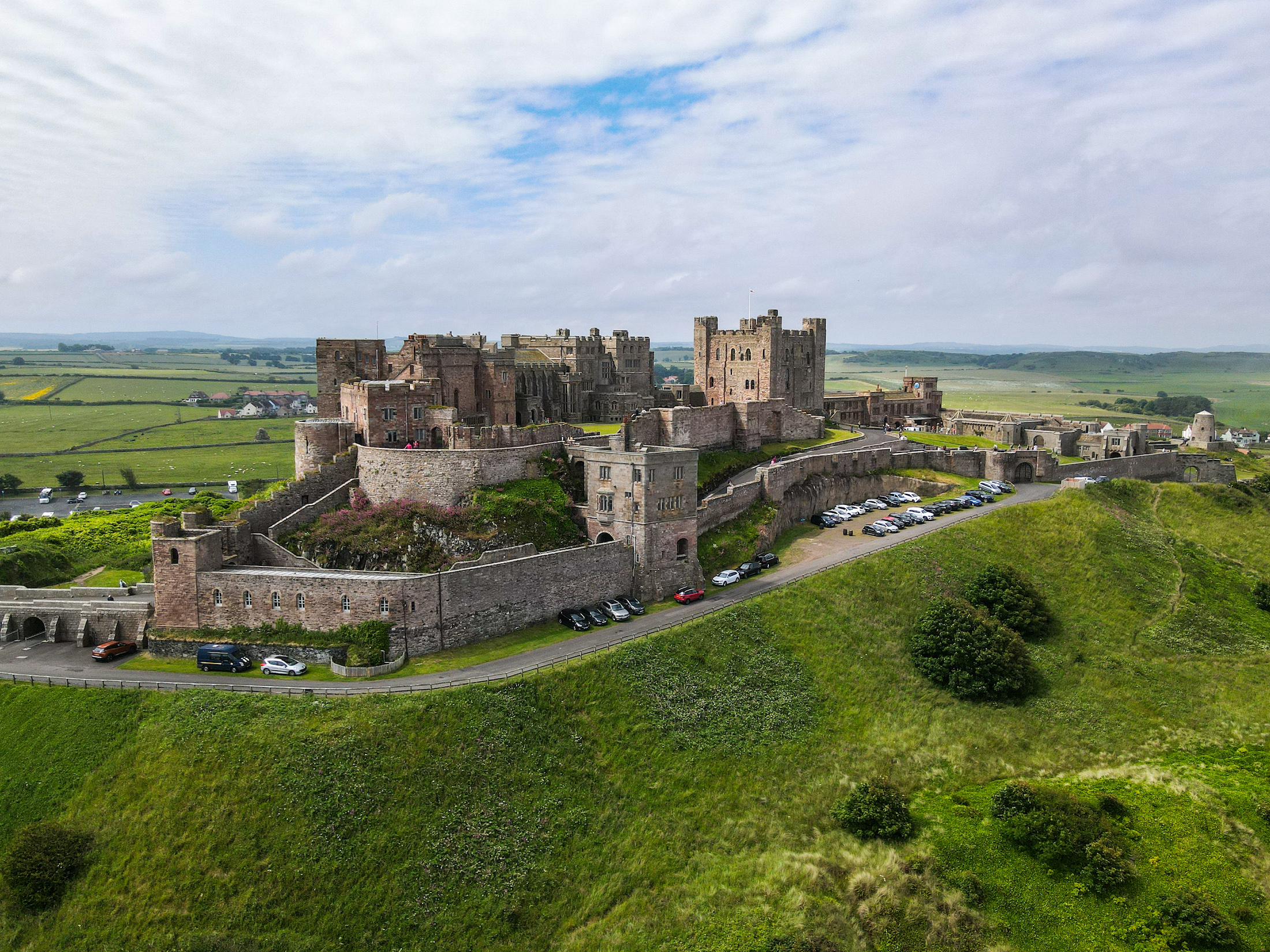 Bamburgh is een van de mooiste kastelen van Noord-Engeland