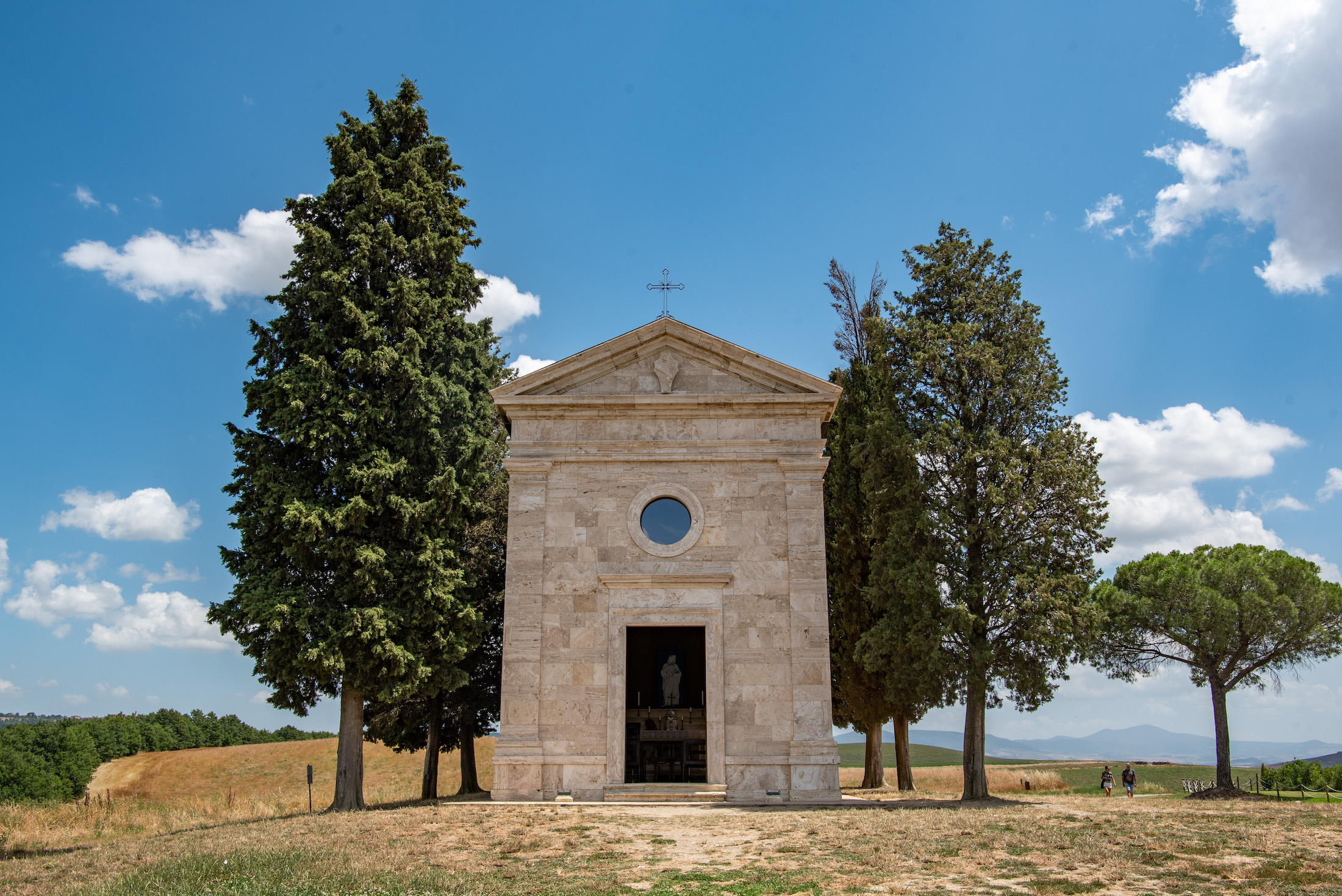 Wandel naar de beroemde Cappella della Madonna di Vitaleta