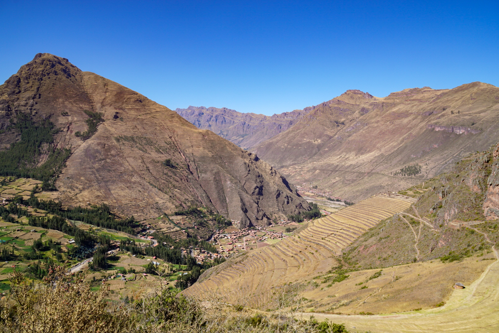 Indrukwekkende uitzichten op de Inca-ruïnes van Pisac