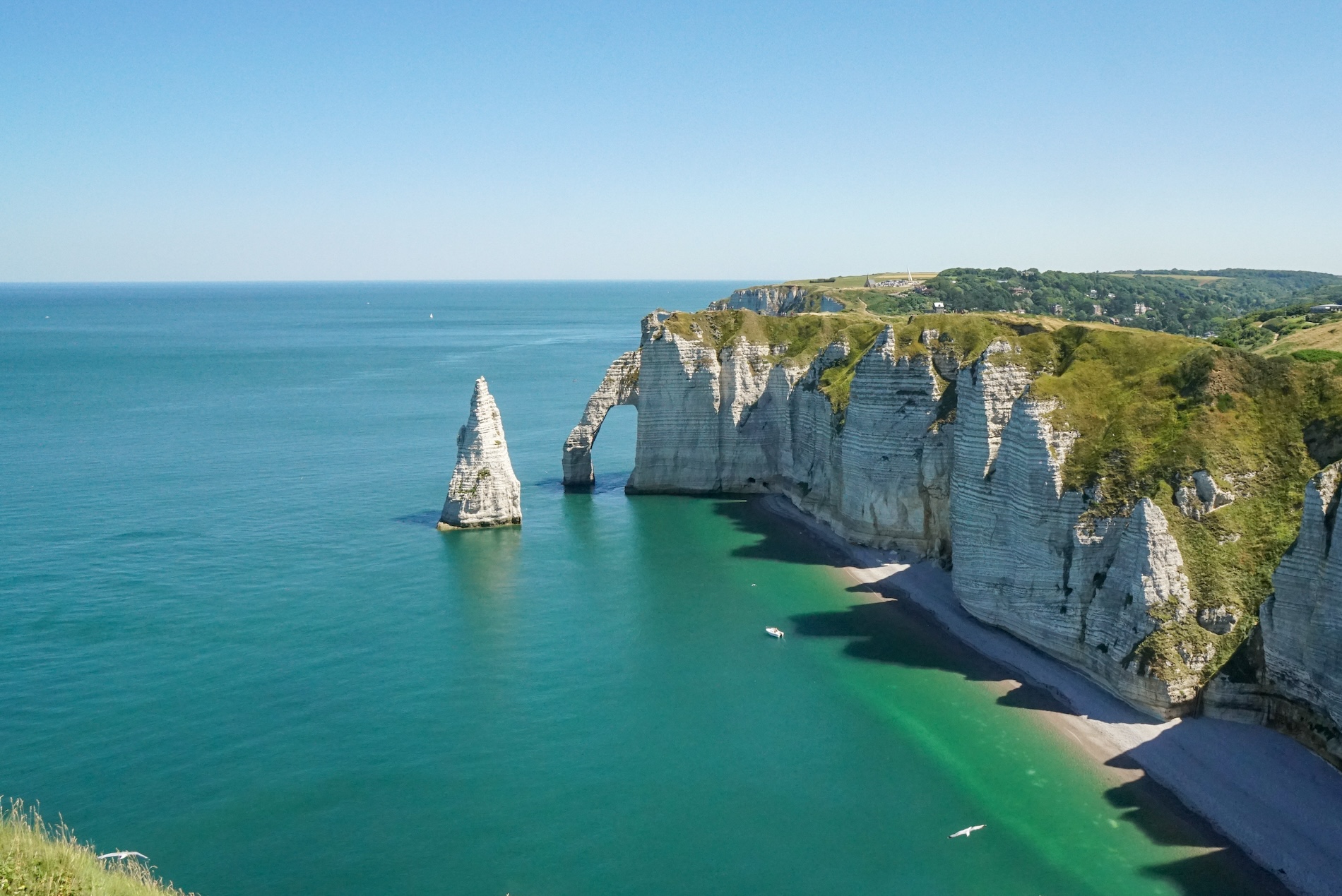 Net als de beroemde krijtrotsen van Etretat