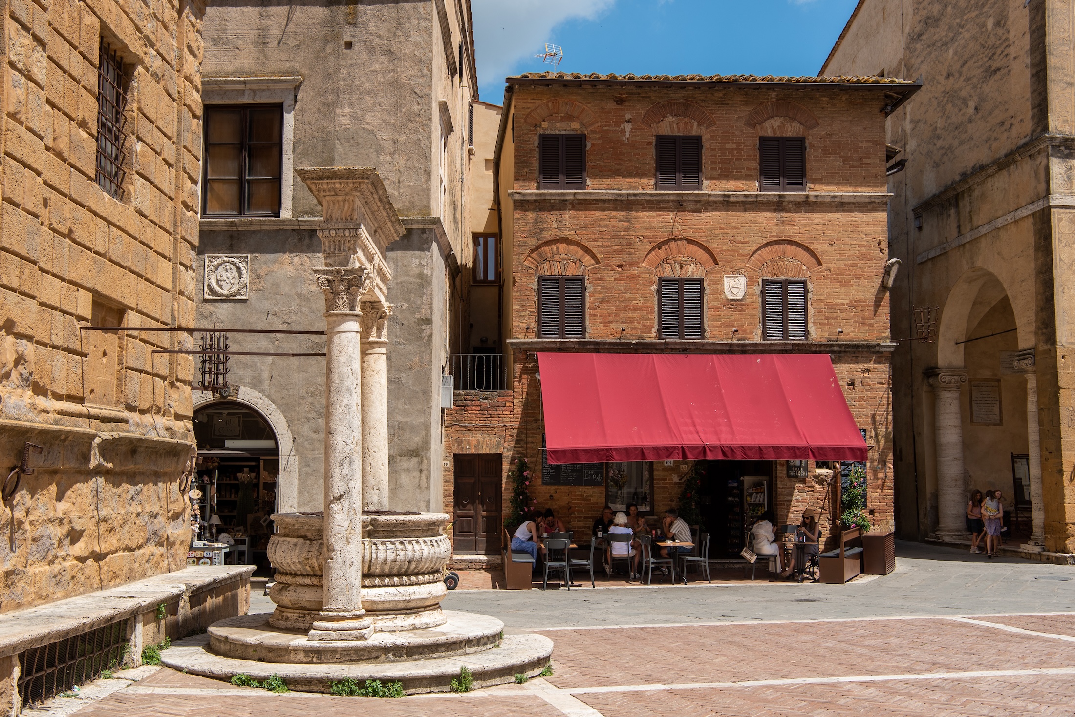 Het centrale plein in Pienza