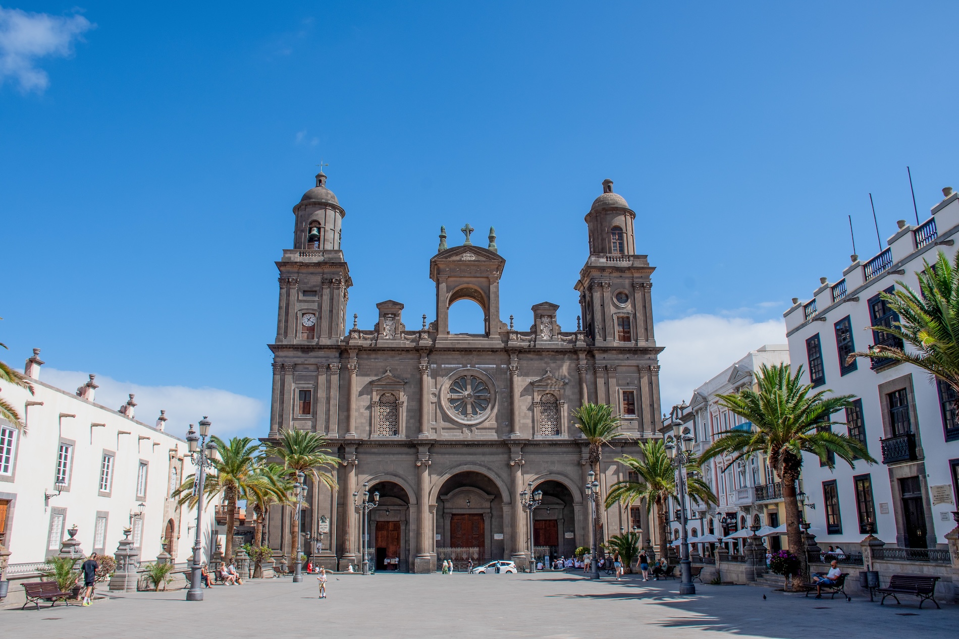 Het bekendste en mooiste plein van de stad Las Palmas met haar beroemde kathedraal