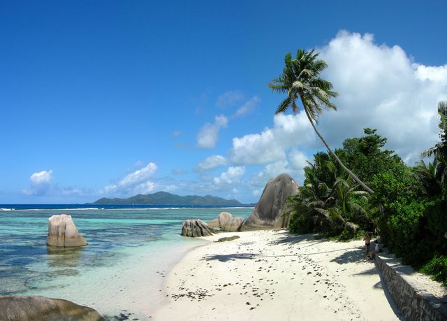 Prachtige hagelwitte stranden en een strak blauwe lucht!