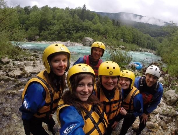 Noortje ging raften in Sloveni\u00eb 