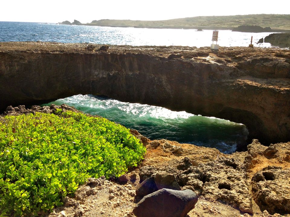 De natural bridge, die gelukkig nog niet is ingestort