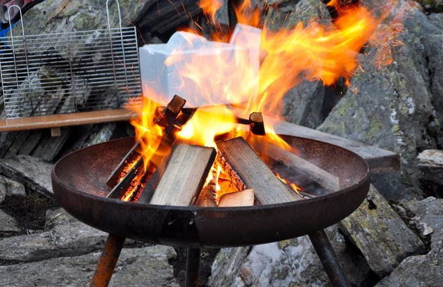 En daarna een flink vuur stoken want het koelt snel af