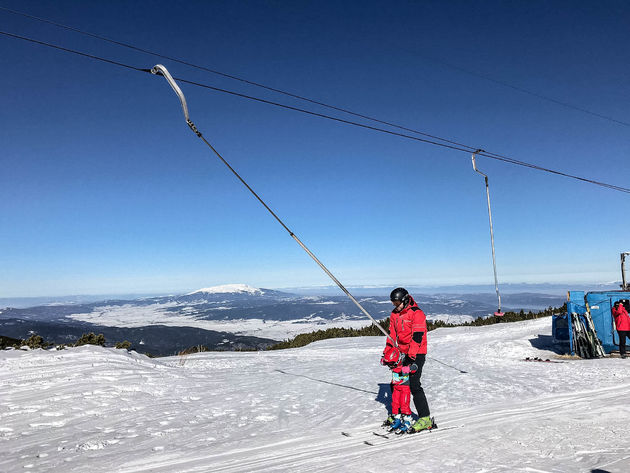 Het is lekker rustig op de skipistes van Borovets