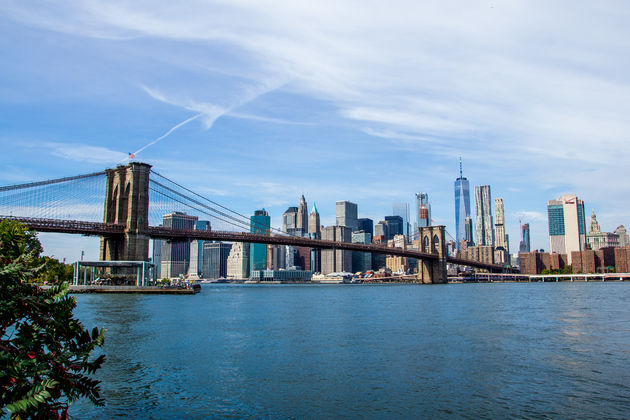 Vanuit Main Street Park heb je het mooiste uitzicht op de skyline van Manhattan