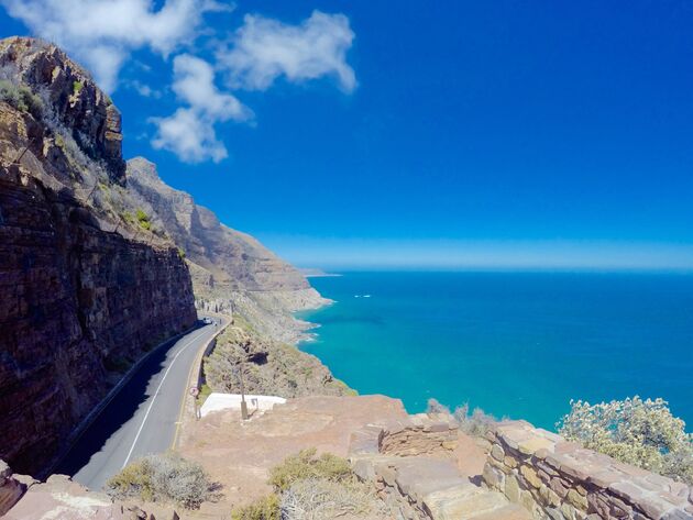 Via Chapmans Peak Drive rij je naar Kaap de Goede Hoop