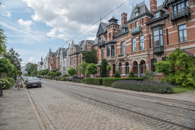 Huizen aan de Cogels-Osylei waren vroeger bestemd voor de burgerij