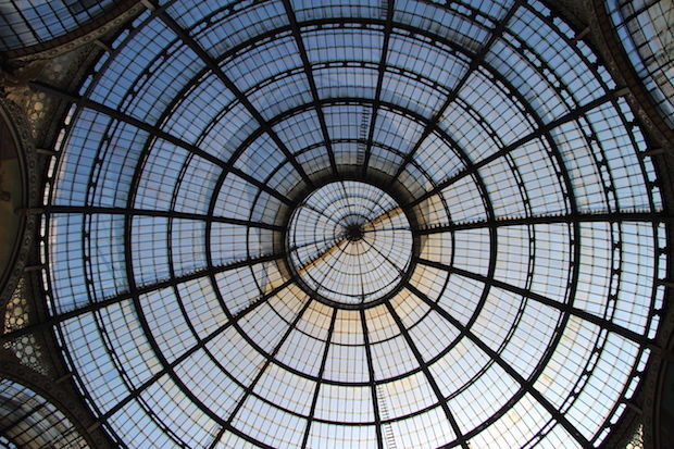 Het schitterende dak van de Galleria Vittorio Emanuele.