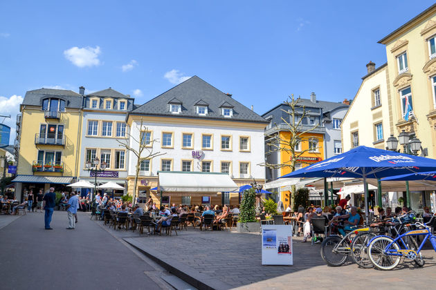 Mooie afsluiter van de dag op het terras in Diekirch