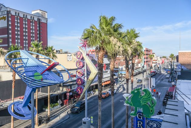 In dit deel van de stad zie je veel minder hoogbouw