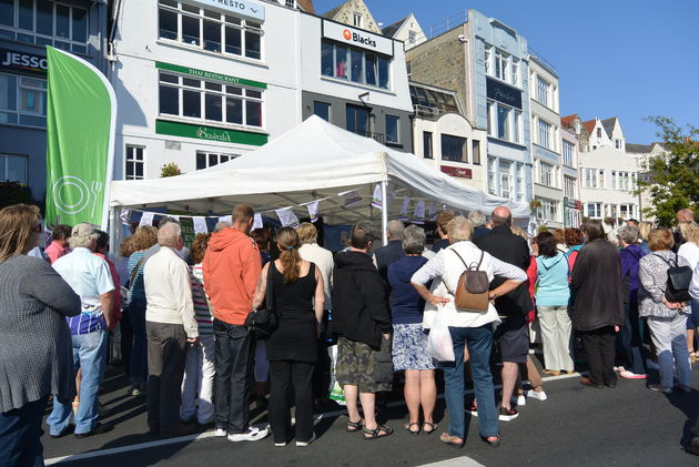 Drukte bij de demonstratie van de Michelin-kok