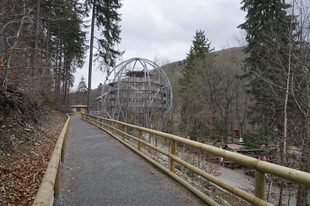 De entree van het Baumwipfelpfad in Bad Harzburg