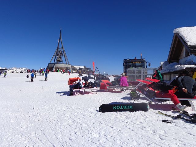 Ook in Zuid-Tirol was de lucht perfect strak blauw!