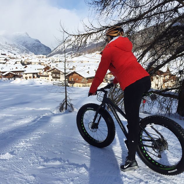 Een aanrader: met een fatbike door de sneeuw!