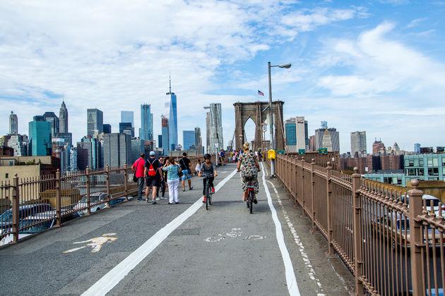 Fietsen over de Brooklyn Bridge is natuurlijk een must do!