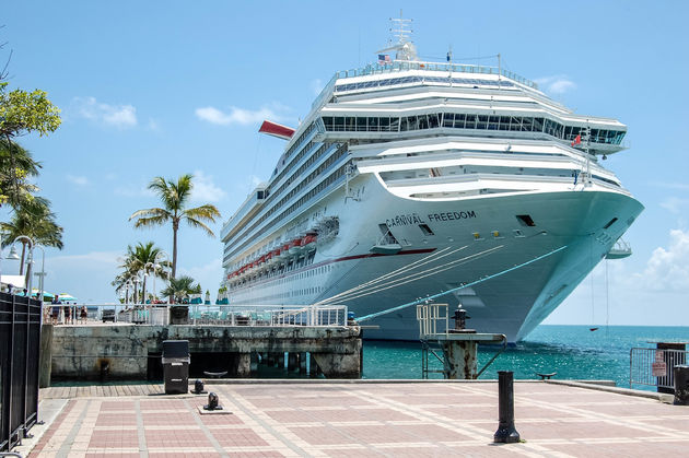 Iedere dag meren dit soort gigantische cruiseschepen aan