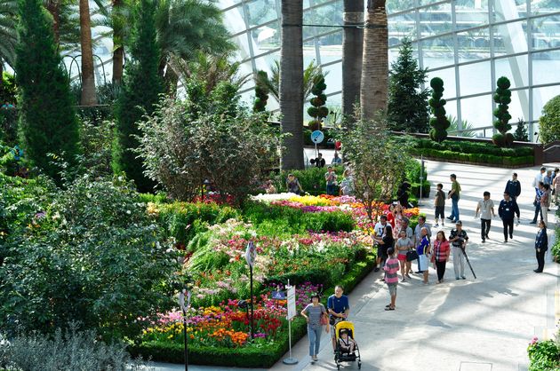 Europese tuinen in Flower Dome