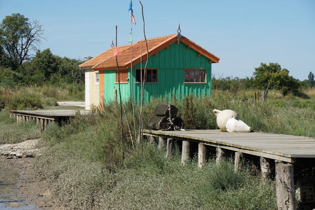 Oesterwoningen die nog in gebruik zijn bij Fort Royer bij Boyardville