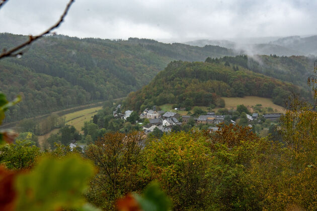 Uitzicht op Frahan vanuit Rochehaut