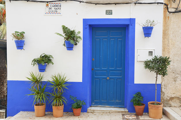 Gekleurde huisjes in Alicante