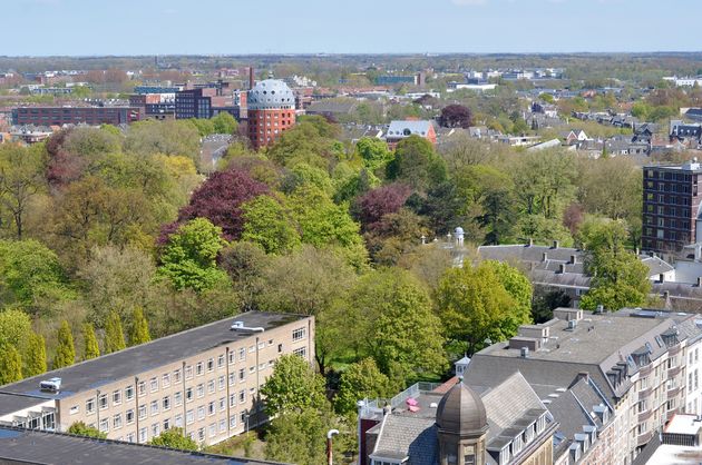 Het Valkenberg park van bovenaf