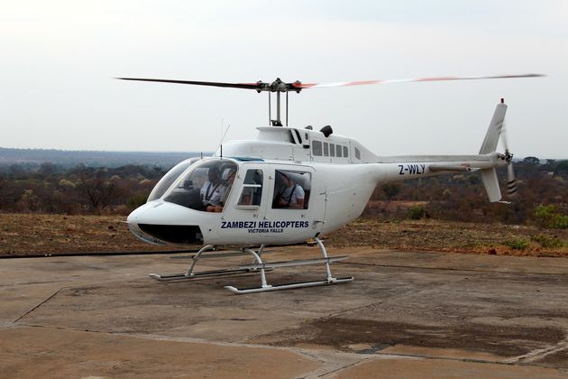 Wij zitten in de helikopter, ready for take off!