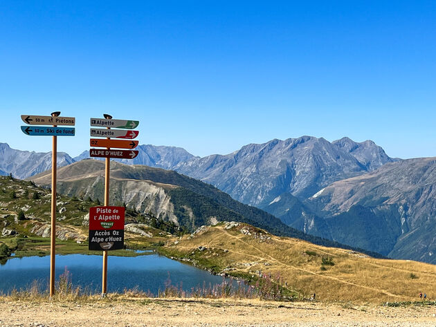 L`Alpette met de verschillende mooie hikeroutes