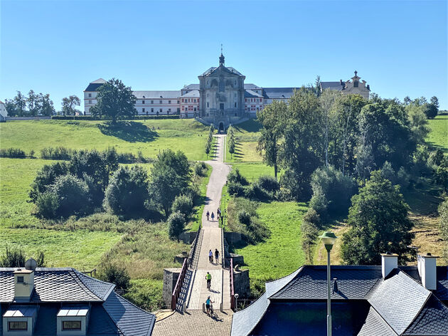 De entree van kasteel Kuks