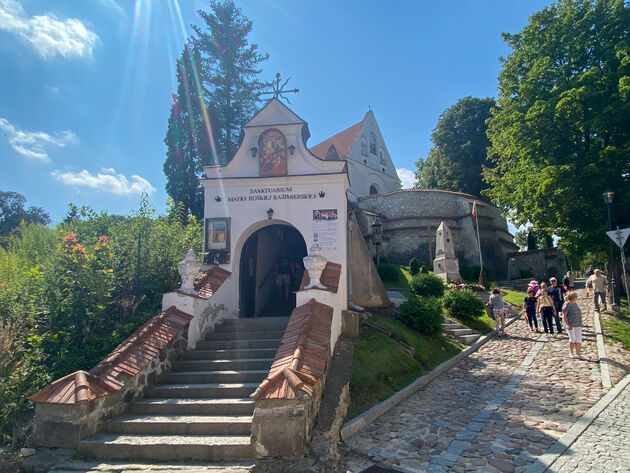 Een van de vele prachtige kerken in Kazimierz Dolny