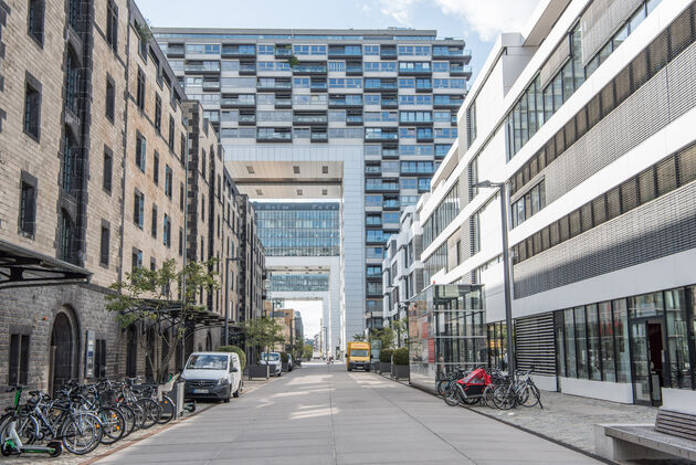 Rheinauhafen is het meest moderne woon- en werkgebied van Keulen