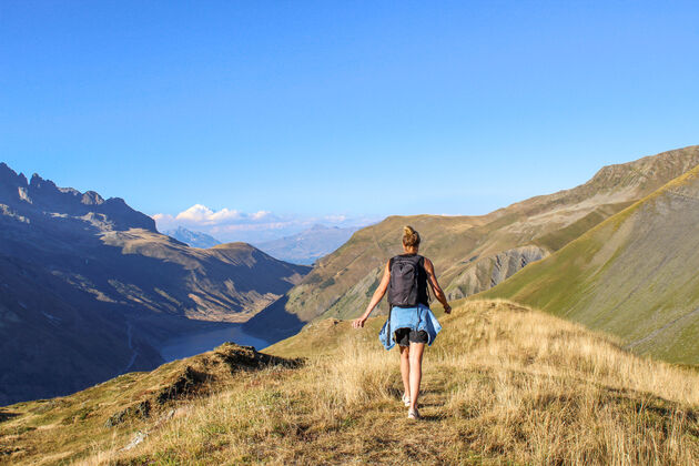 Op pad op de Col du Sabot voor Land Art