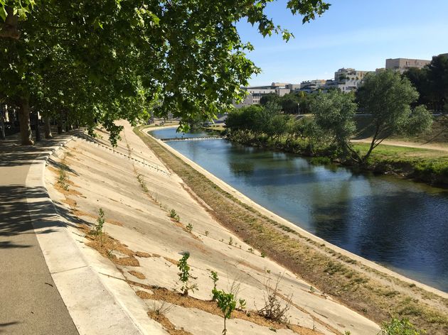 Kanaal Le Lez stroomt door de stad, en is de perfecte plek om `s morgens hard te lopen