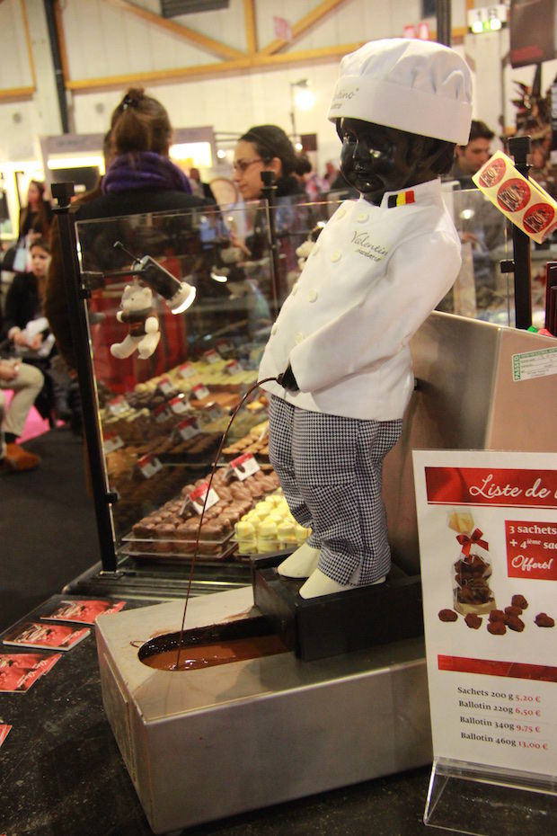 Manneke Pis was ook aanwezig op het Salon du Chocolat<strong>.<\/strong>