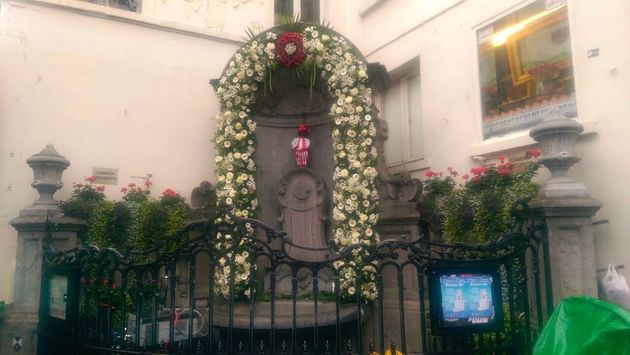 Claire ging naar Brussel en spotte Manneke Pis