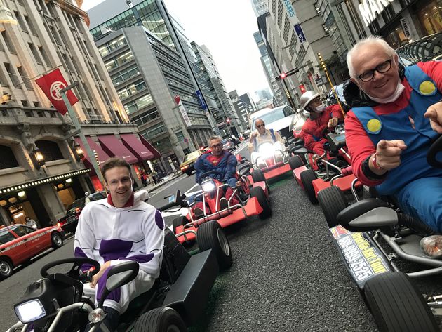 Scheuren met een kart over de GInza