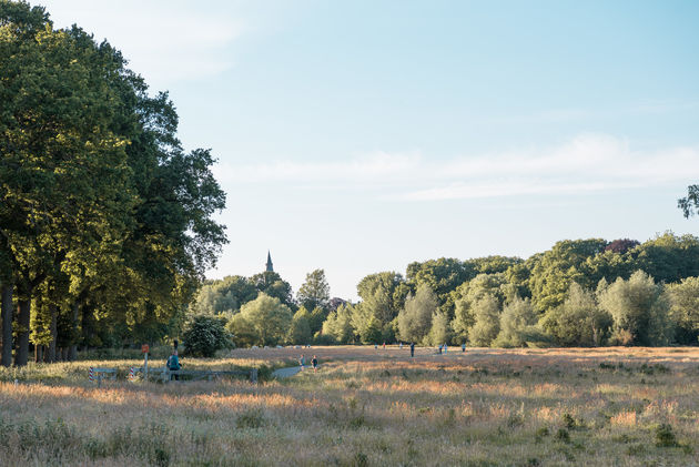 Een mooi plekje in het Markdal, met in de verte de Sint-Laurentiuskerk van het Ginneken