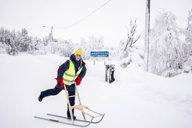 Op een kick sledge kom je snel vooruit