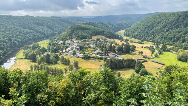 De bekende lus (meander) bij Frahan gefotografeerd vanuit Rochehaut