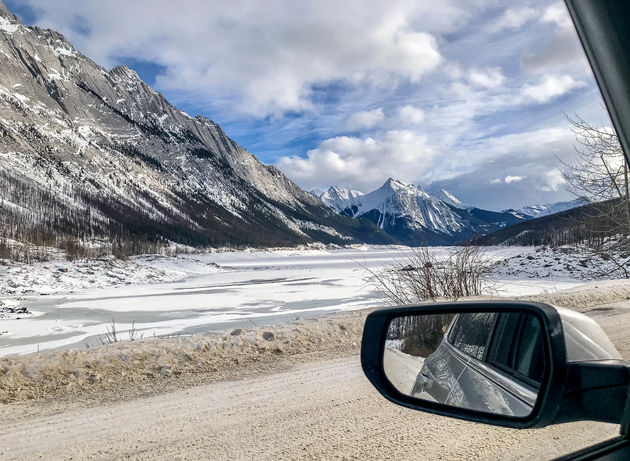 Toch ook nog een keer even snel een foto van Medicine Lake, nu vanuit de auto