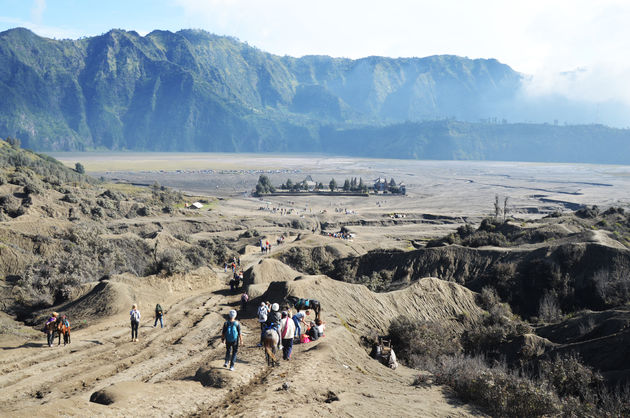 Een soort maanlandschap rondom Mount Bromo