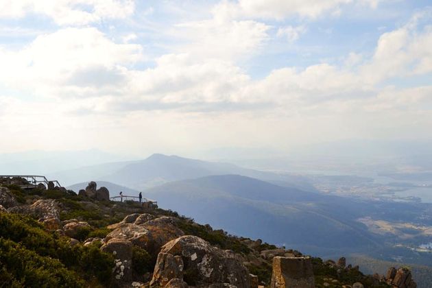 Het uitzicht vanaf Mount Wellington