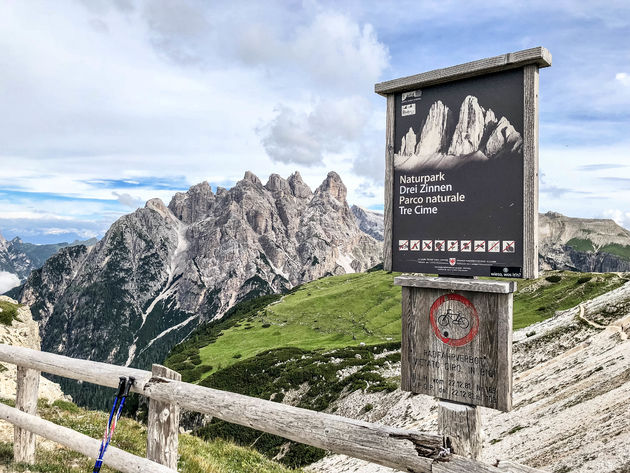 Het natuurpark Drei Zinnen - Tre Cime is maar liefst 11.891 ha groot